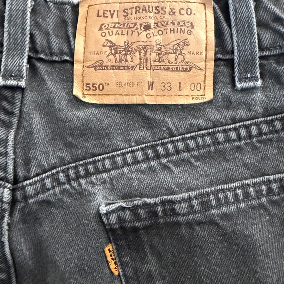 VINTAGE (Orange Tag!) Levi’s Black Denim Jeans - Picture 3 of 6